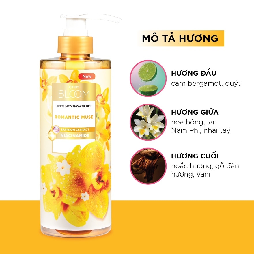 Sữa Tắm Nước Hoa Cindy Bloom Romantic Muse 640g