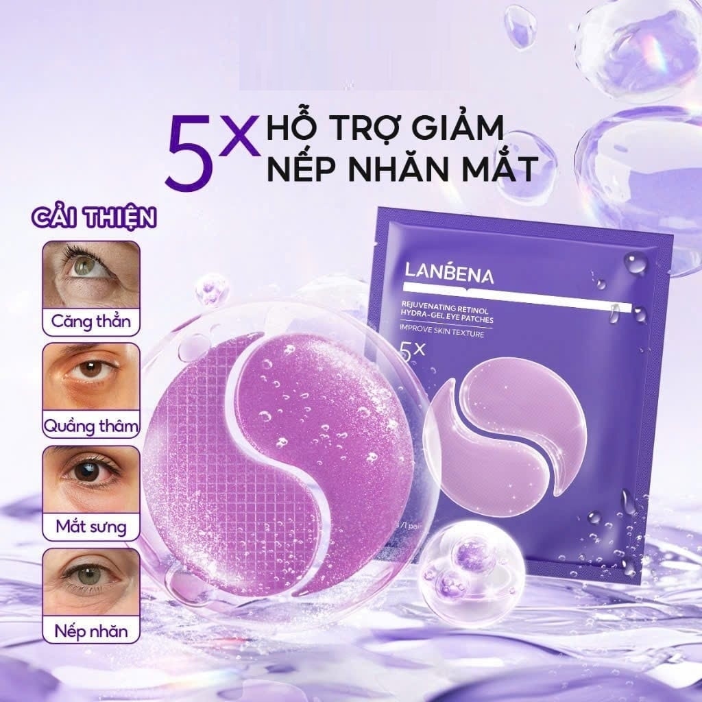 Mặt Nạ Mắt Lanbena Rejuvenating Retinol Hydra-Gel Eye Patches 14Pcs