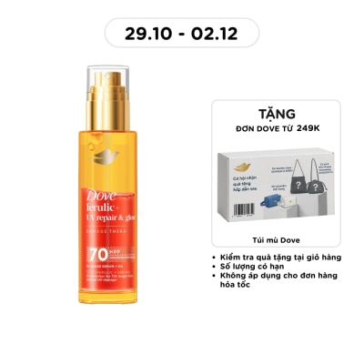 DOVE Serum Dưỡng Tóc Dove Ferulic + UV Repair & Glow Bi Phase Serum + Oil 77ml image