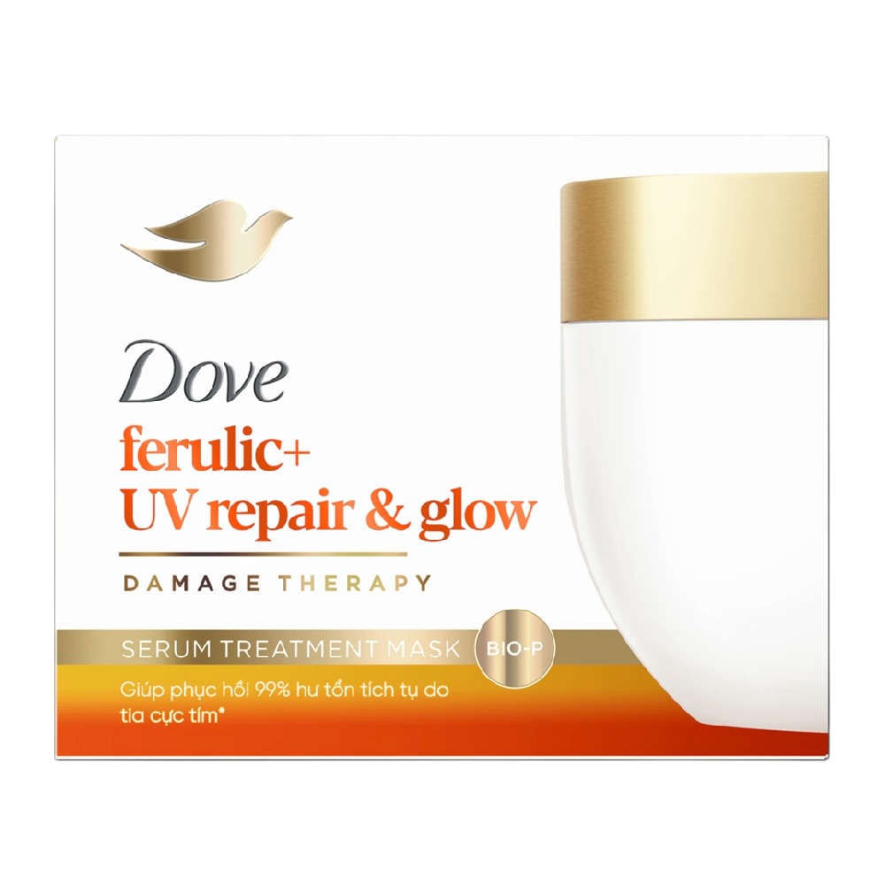 Kem Ủ Tóc Dove Ferulic+ UV Repair & Glow Damage Therapy Serum Treatment Mask 300ml
