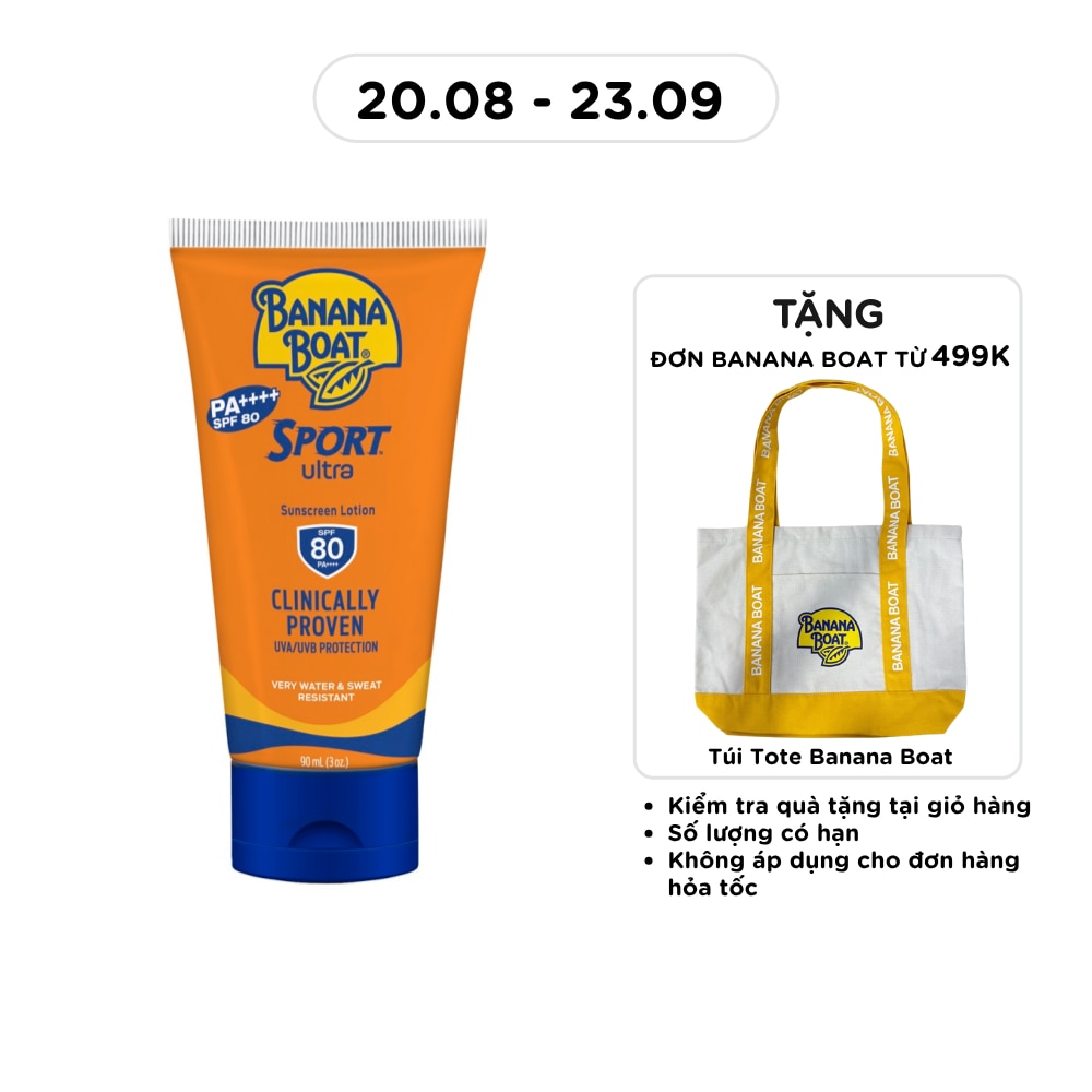 Kem Chống Nắng Banana Boat Sport Ultra Sunscreen Lotion SPF80 PA++++ 90ml image