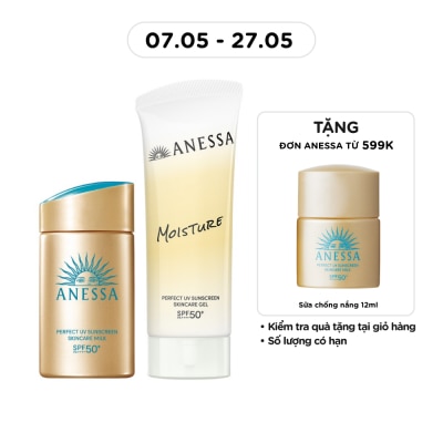ANESSA - Combo Anessa Sunscreen Skincare (Milk NA SPF50+ PA++++ 60ml + Gel NB SPF50+ PA++++ 90g)