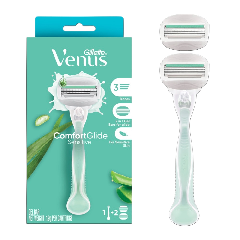 Dao Cạo Gillette Venus Sensitive (1 Cán Dao + 2 Đầu Dao Cạo)