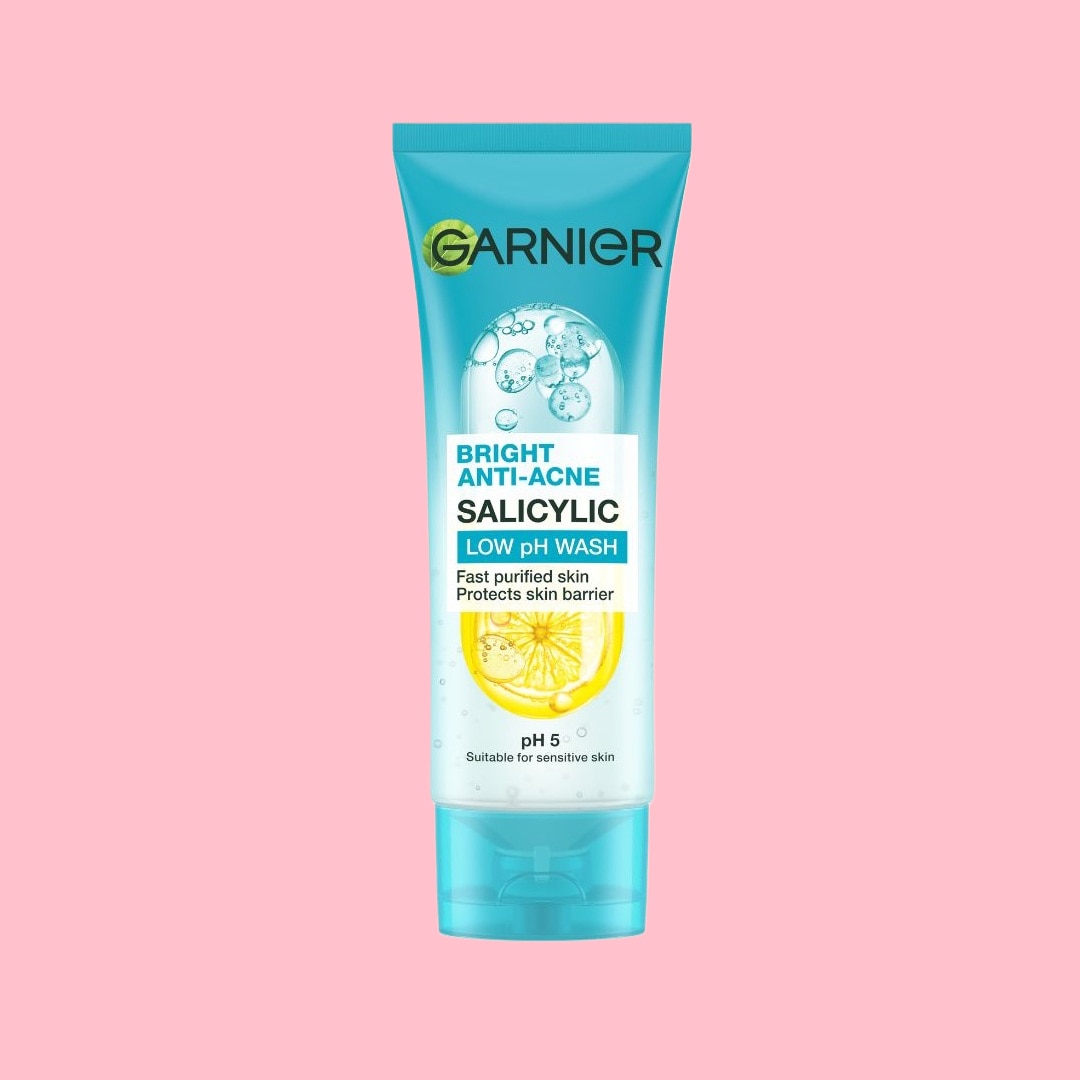 Sữa Rửa Mặt Giảm Mụn Garnier Bright Anti-Acne Salicylic Low pH Wash 100ml image