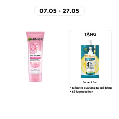 GARNIER - Sữa Rửa Mặt Garnier Sakura Glow Niacinamide Low pH Wash 100ml