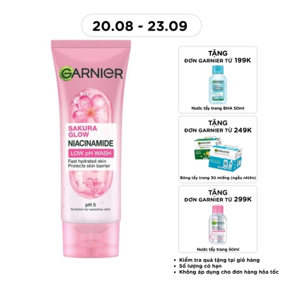 GARNIER - Garnier Sakura Glow Niacinamide Low pH Wash 100ml image