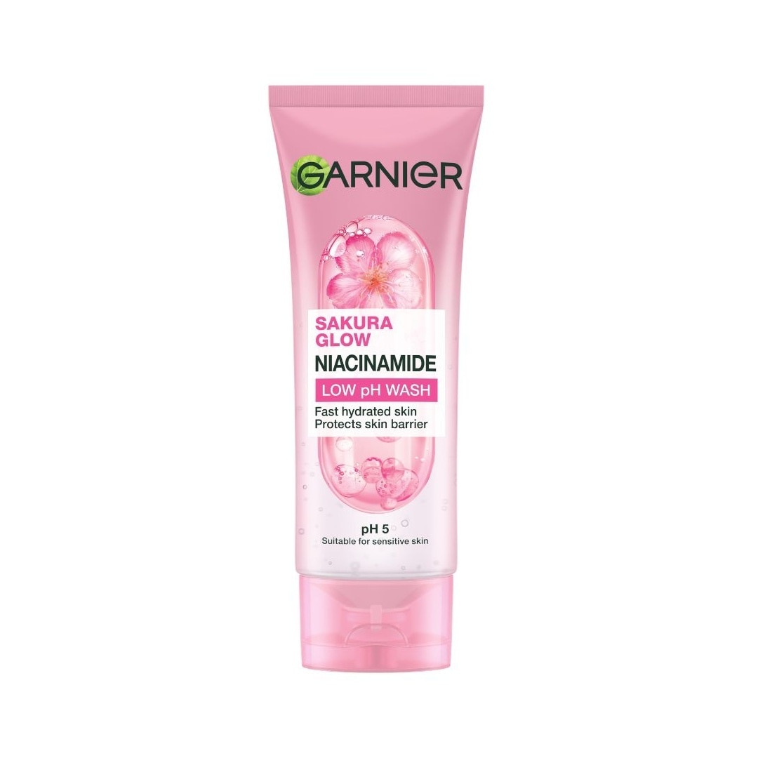 Sữa Rửa Mặt Garnier Sakura Glow Niacinamide Low pH Wash 100ml image