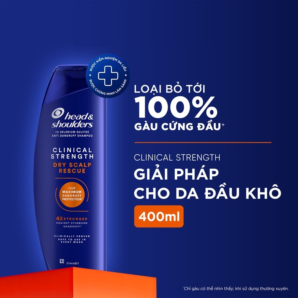 Dầu Gội Head & Shoulders Sạch Gàu Da Đầu Khô Clinical Strength Dry Scalp Rescue 400ml