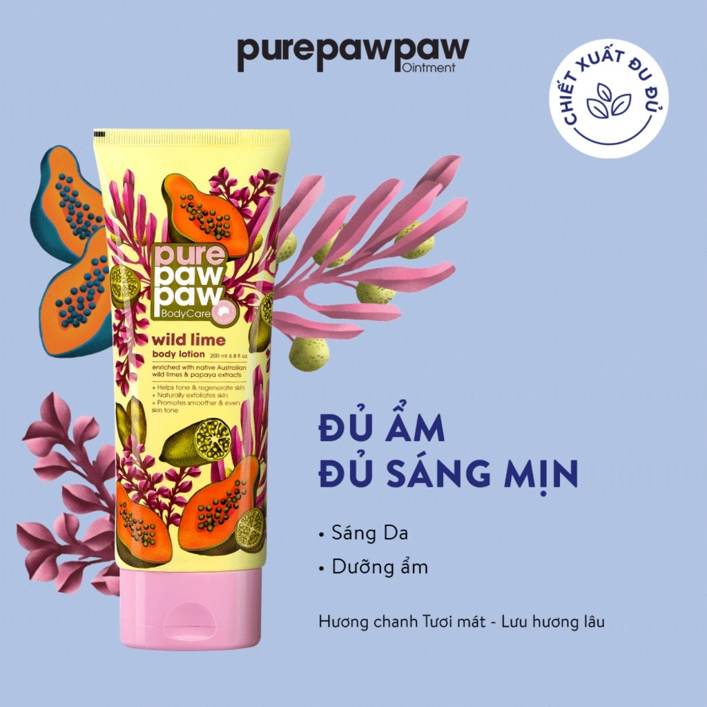 Sữa Dưỡng Thể Pure Paw Paw Wild Lime Body Lotion 200ml image