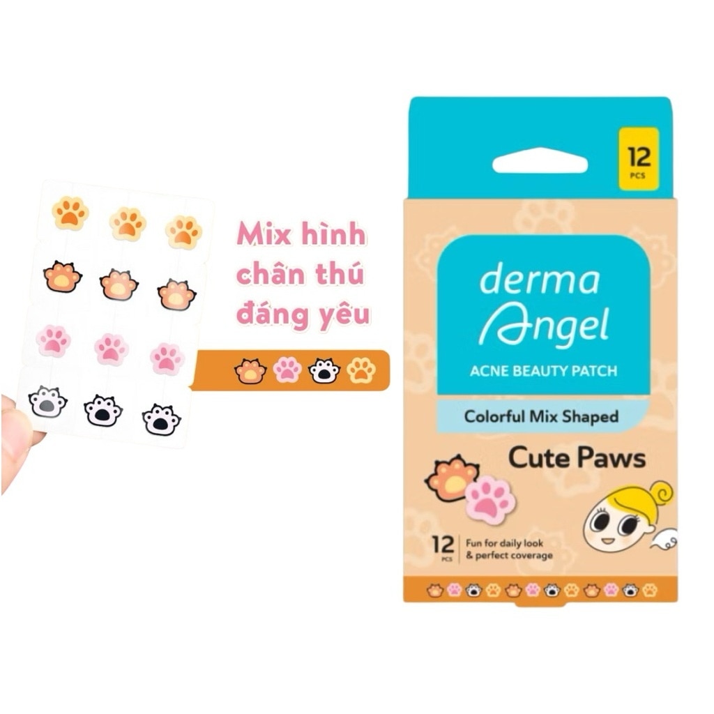 DermaAngel Acne BeautyPatch Cute Paws 12pcs