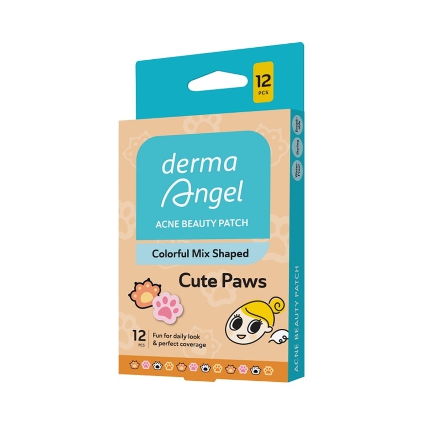 DermaAngel Acne BeautyPatch Cute Paws 12pcs