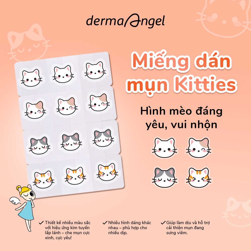 DermaAngel Acne Beauty Patch Kitties 12pcs