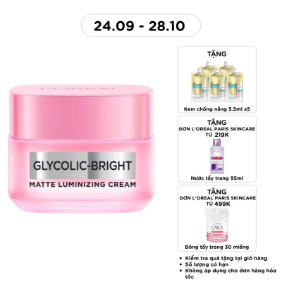 L'OREAL PARIS L'Oréal Paris Glycolic Bright Matte Luminizing Cream 30ml image