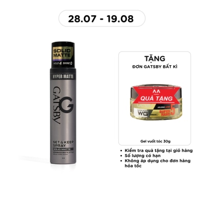 GATSBY - Keo Xịt Và Giữ Nếp Tóc Gatsby Set & Keep Spray Solid Matte 250ml image