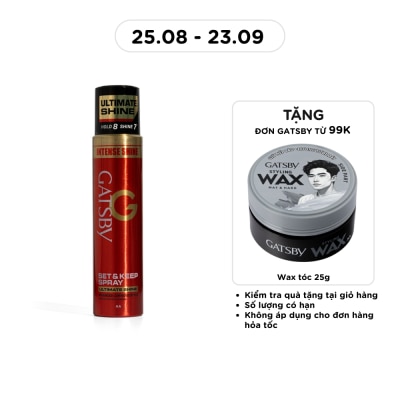 GATSBY - Keo Xịt Và Giữ Nếp Tóc Gatsby Set & Keep Spray Ultimate Shine 250ml image