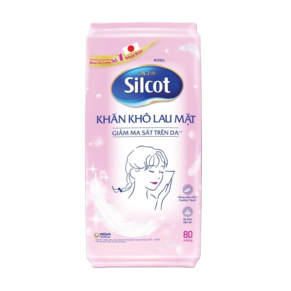 Khăn Khô Lau MặtSilcot80Miếng