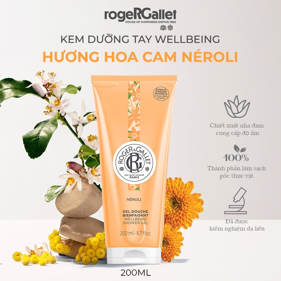 Roger & Gallet Hương Hoa Cam Neroli Wellbeing Shower Gel 200ml image