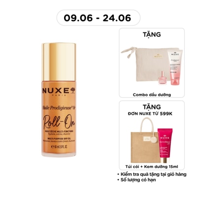 NUXE - Dầu Khô Đa Năng Dạng Lăn Nuxe Huile Prodigieuse Or Roll-On Multi-Purpose Dry Oil 60ml