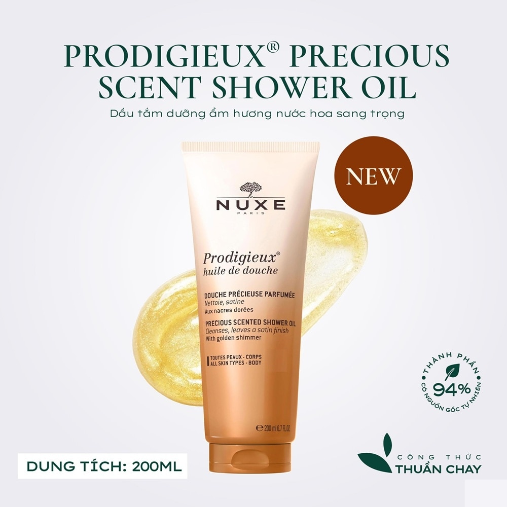 Nuxe Prodigieux Huile De Douche Precious Scented Shower Oil 200ml