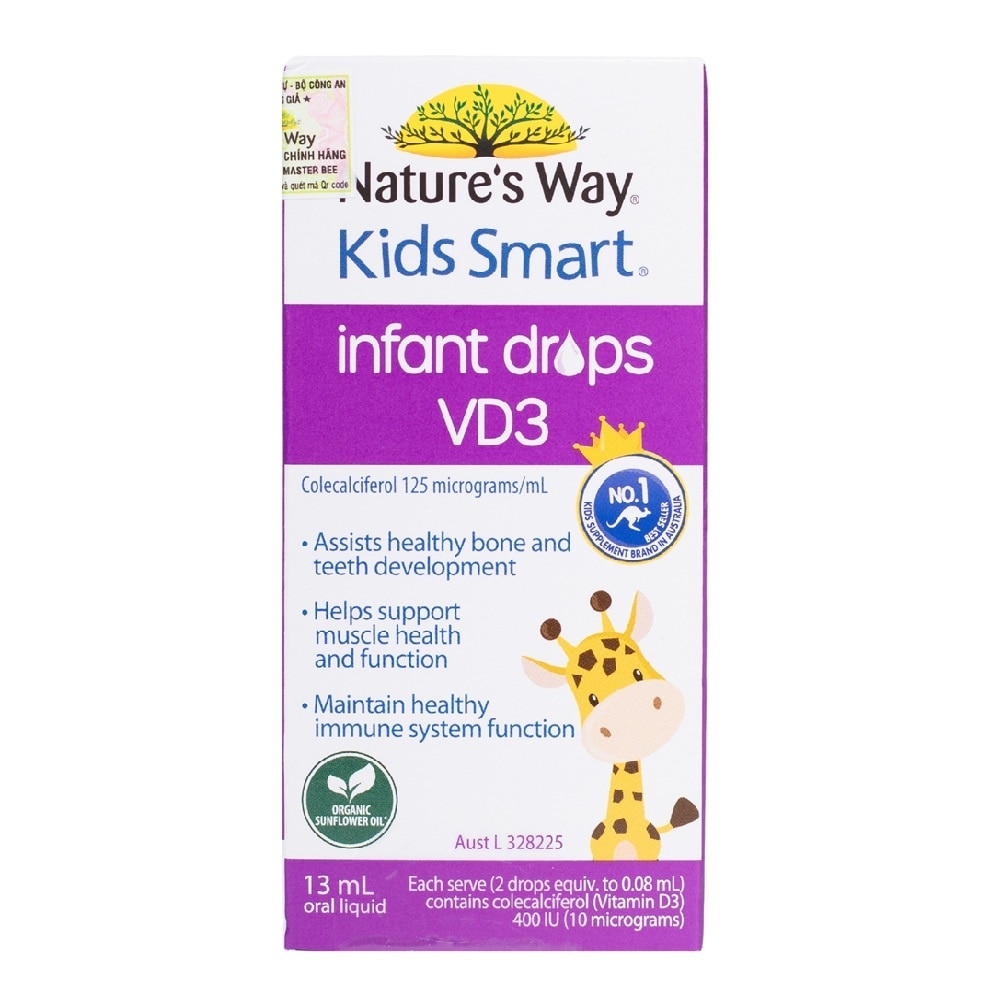 Thực Phẩm Bảo Vệ Sức Khỏe Nature’s Way Kids Smart Infant Drops VD3 13ml