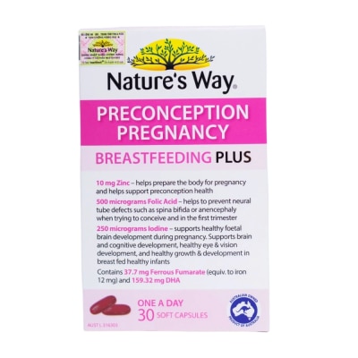 NATURE'S WAY - Thực Phẩm Bảo Vệ Sức Khỏe Nature's Way Preconception + Pregnancy + Breastfeeding Plus 30 Viên
