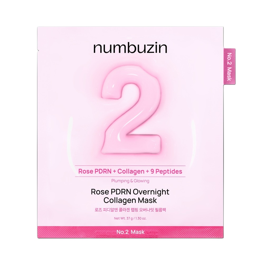 Mặt Nạ Thạch Numbuzin No.2 Rose PDRN Overnight Collagen Mask 37g image