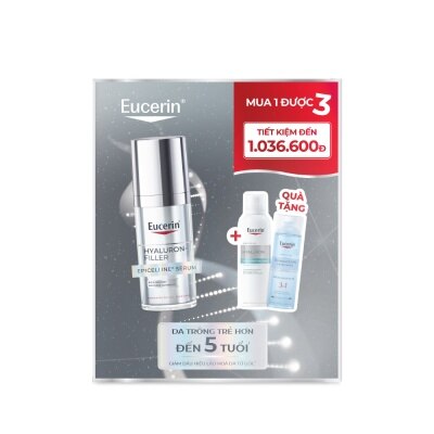 EUCERIN - Combo Eucerin (Tinh Chất Hyaluron-Filler 30ml +Xịt Dưỡng Ẩm 150ml + Nước Tẩy Trang 200ml)