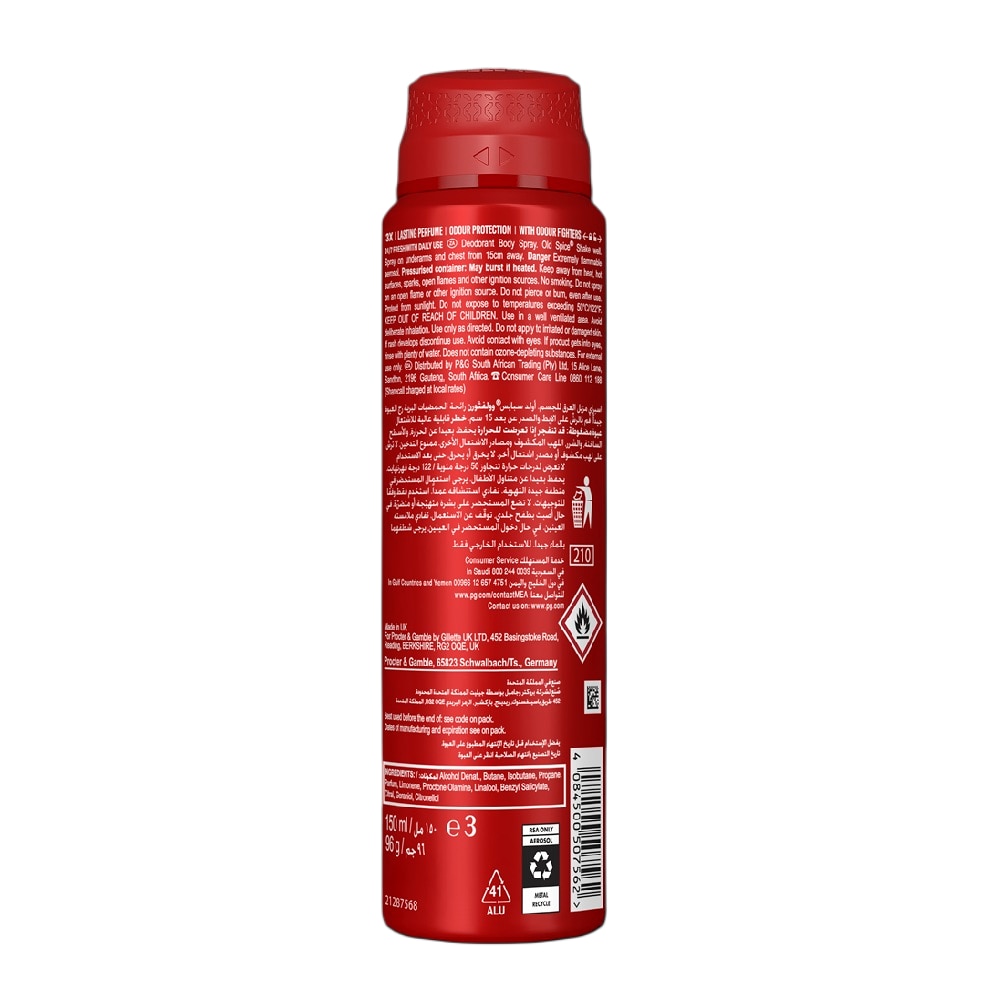 Xịt Khử Mùi Old Spice Wolfthorn 150ml