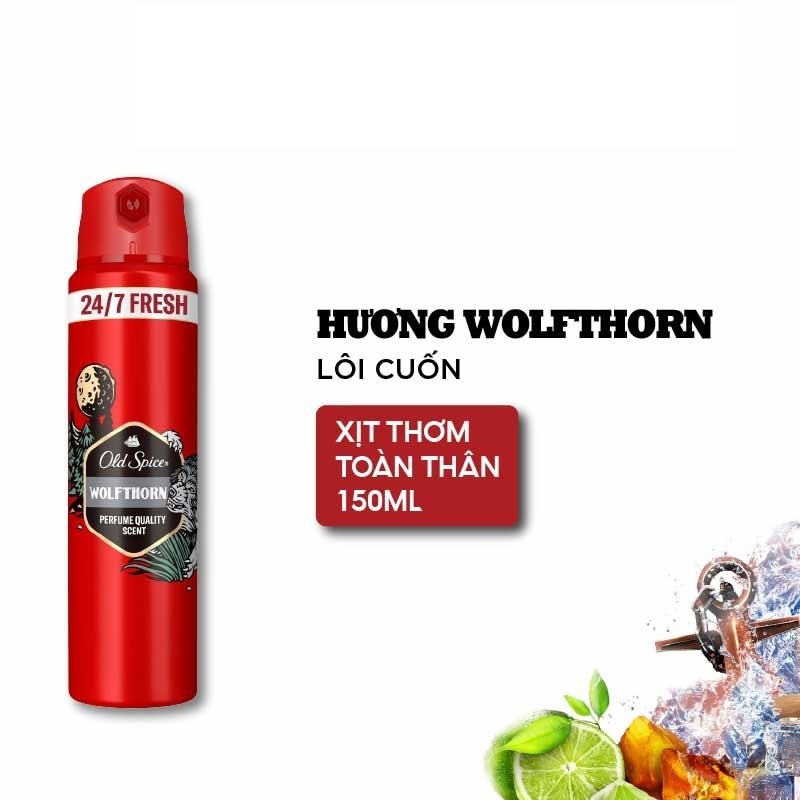 Xịt Khử Mùi Old Spice Wolfthorn 150ml