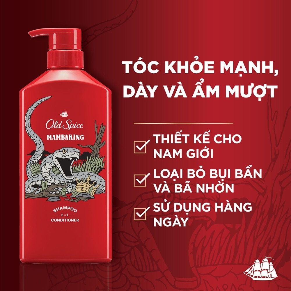 Dầu Gội & Xả Cho Nam Old Spice Mambaking 650ml