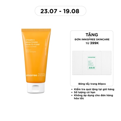 INNISFREE - Sữa Rửa Mặt Sáng Da innisfree Vitamin C Brightening Mask-To-Foam 120g image