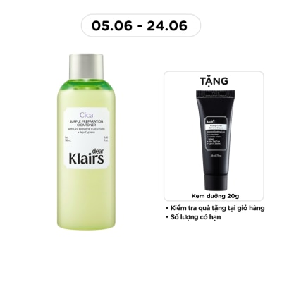 DEAR KLAIRS - Nước Hoa Hồng Dear Klairs Supple Preparation Cica Toner 180ml