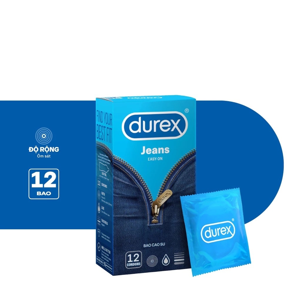 Bao Cao Su Durex Jeans Easy-On 12 Cái