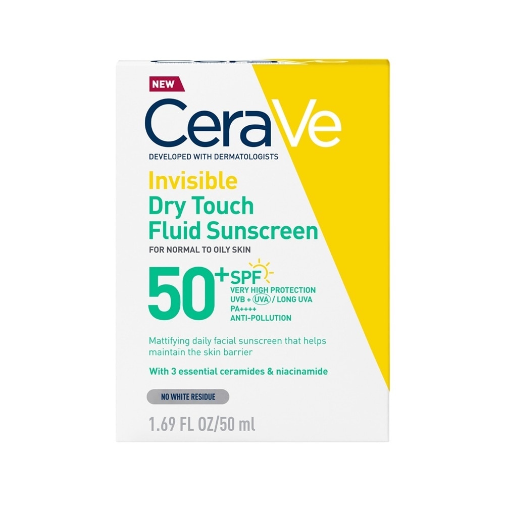 Sữa Chống Nắng Mỏng Nhẹ Khô Thoáng Cerave Invisible Dry Touch Fluid Sunscreen SPF50 PA++++ 50ml