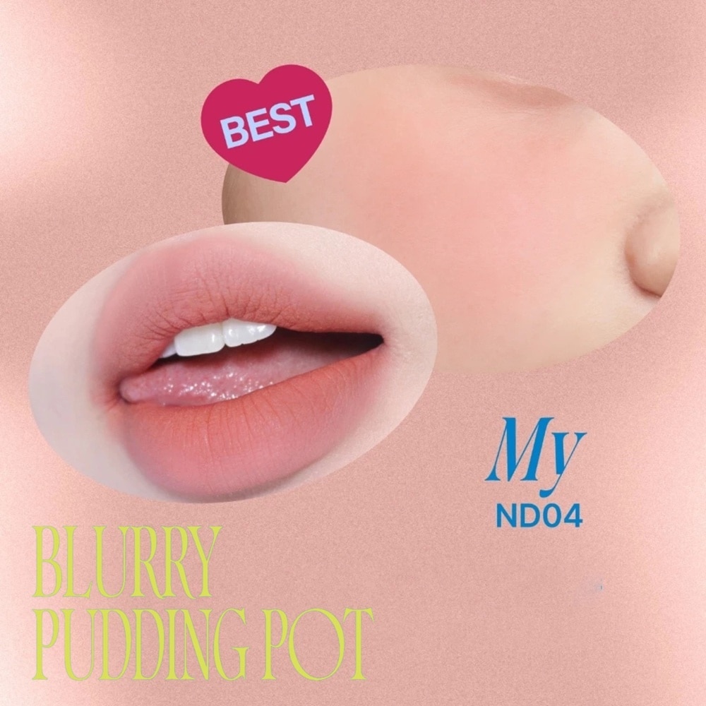 Son & Má Hồng Fwee Lip&Cheek Blurry Pudding Pot 5g .#My image