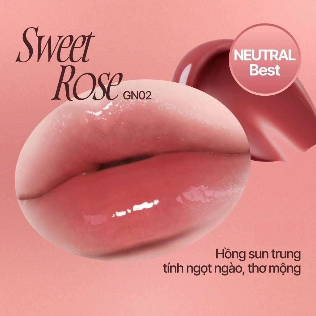 Son Kem Fwee Rose Obsession Stay-Fit Lip Tint 3.5ml .#GN02 Sweet Rose
