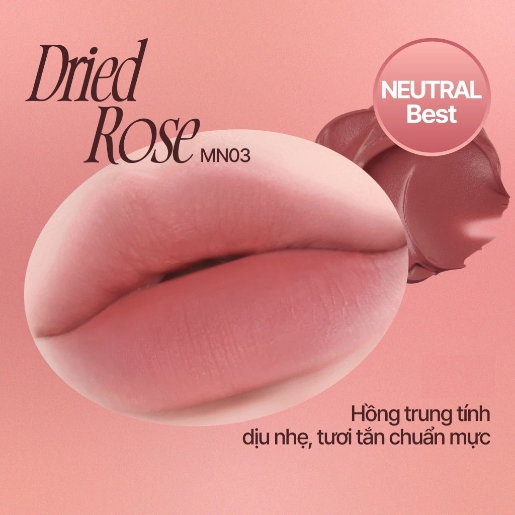 Fwee Rose Obsession Stay-Fit Lip Tint 4ml .#MN03 Dried Rose