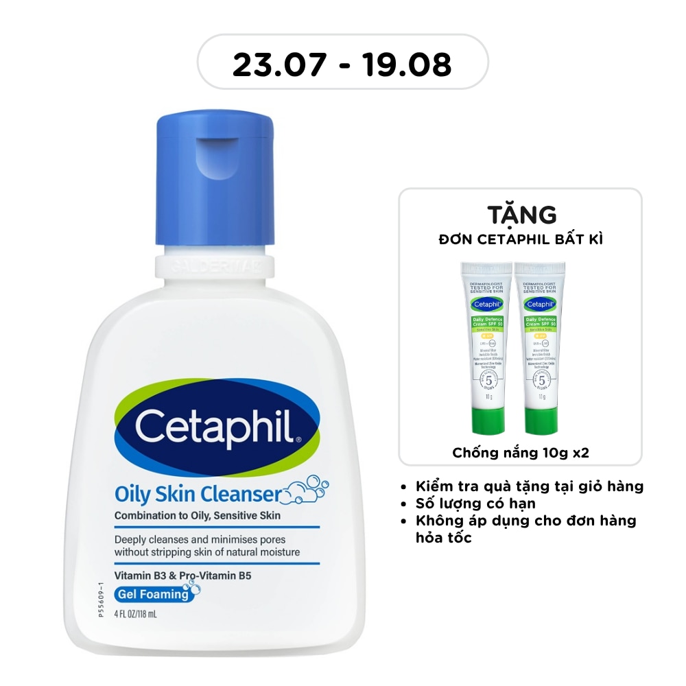 Sữa rửa mặt cho da dầu Cetaphil Oily Skin Cleanser (118ml)