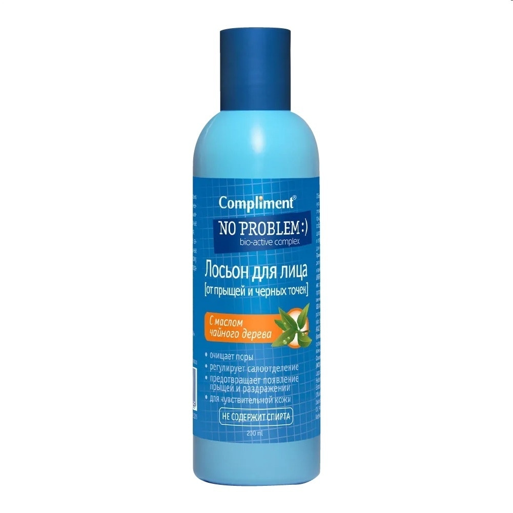 Nước Cân Bằng Compliment Giảm Mụn Mờ Thâm No Problem Tea Tree Oil Toner 200ml image