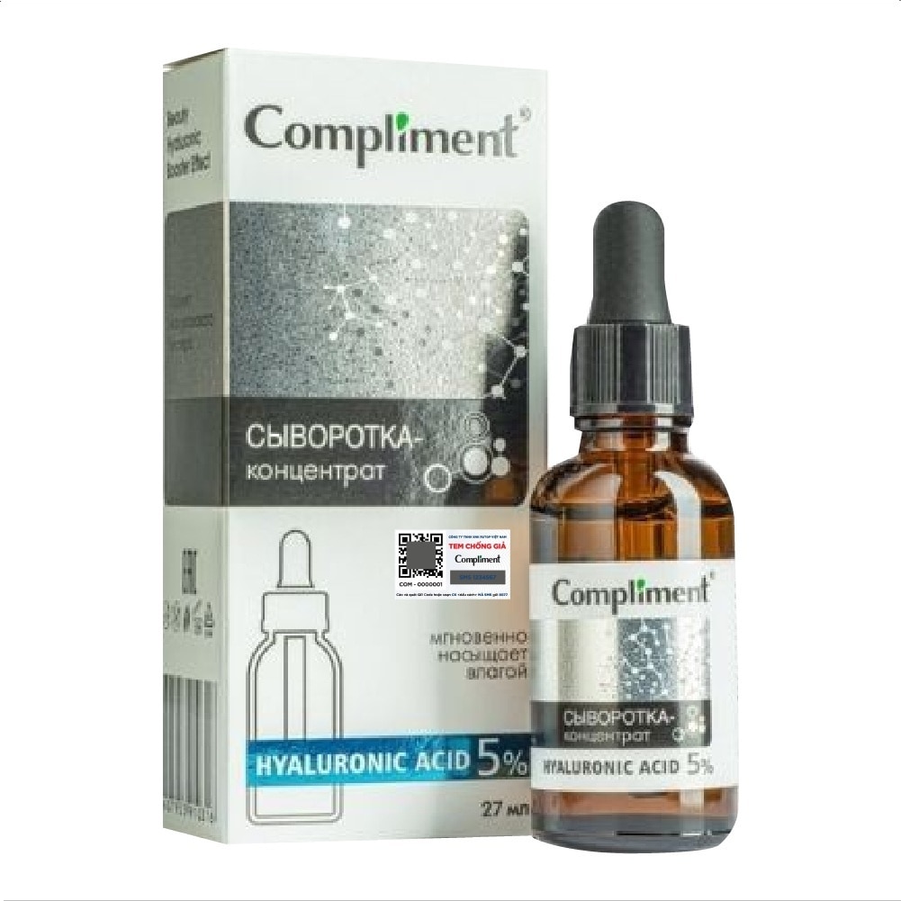 Tinh Chất Compliment Cấp Nước và Giữ Ẩm 5% Hyaluronic Acid Serum 27ml