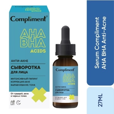 COMPLIMENT - Tinh Chất Compliment Giảm Mụn và Sáng Da AHA BHA Anti-Acne Serum 27ml