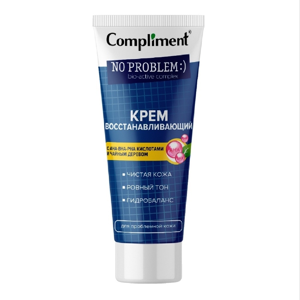 Kem Dưỡng Compliment Phục Hồi và Tái Tạo Da Dầu Mụn No Problem AHA-BHA-PHA- Tea Tree Cream 50ml image