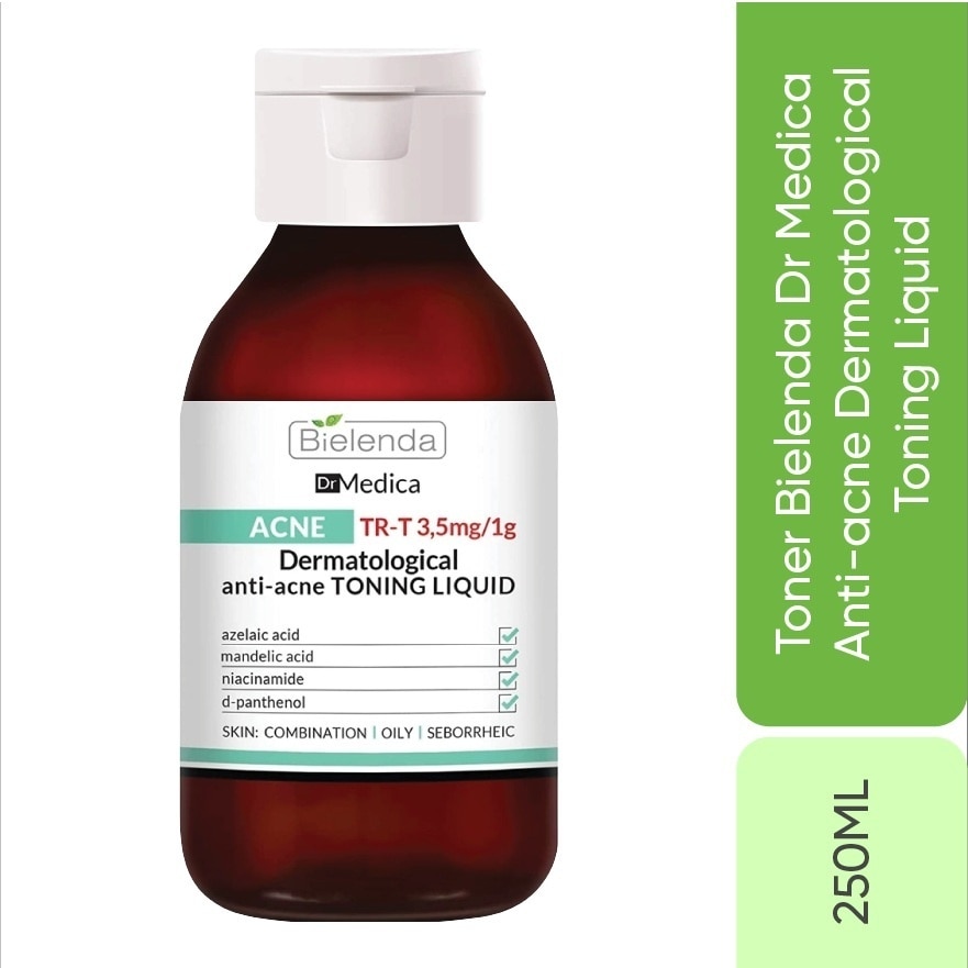 Nước Cân Bằng Bielenda Giảm Mụn và Phục Hồi Da Dr Medica Acne Dermatological Anti-Acne Toning Liquid 250ml image
