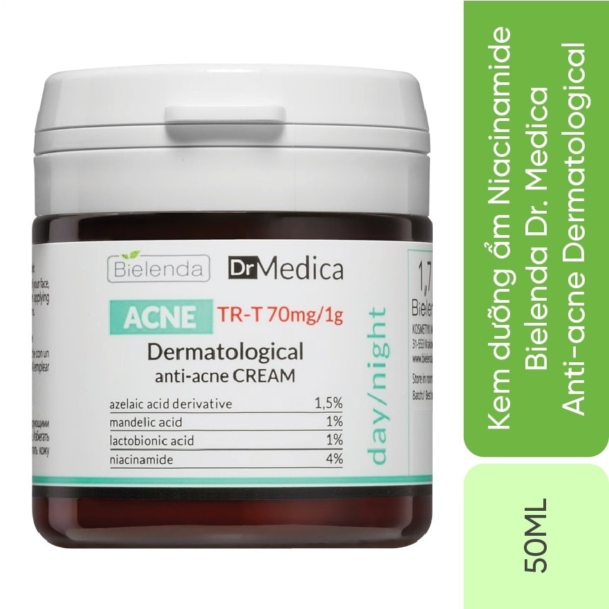Kem Dưỡng Giảm Mụn, Mờ Thâm Bielenda Dr Medica Dermatological Anti-Acne Cream 50ml image