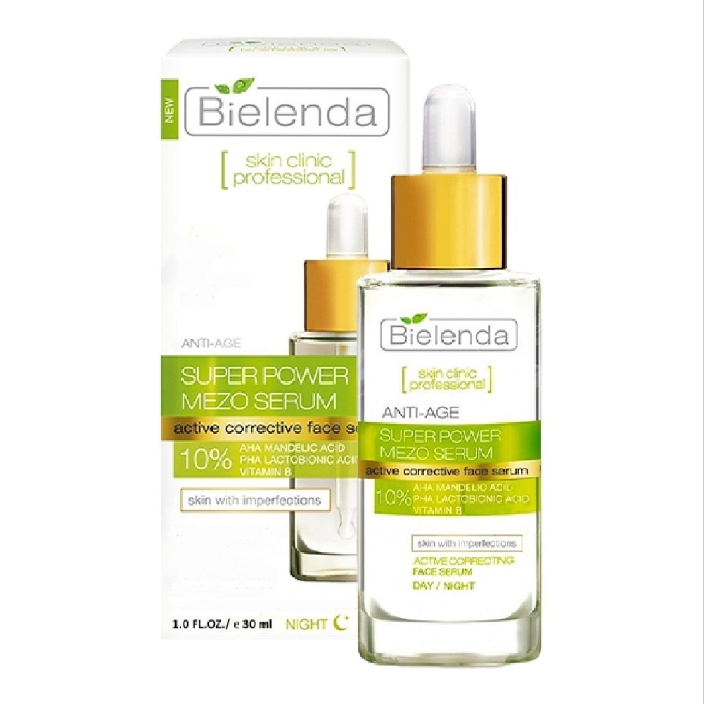 Tinh Chất Bielenda Giảm Mụn Nờ Thâm Super Power Mezo Serum With Mandelic Acid + Lactobionic Acid 30ml image