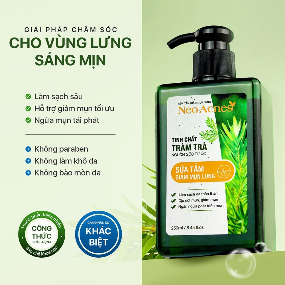 Sữa Tắm Giảm Mụn Lưng Neoskin Neo Acnes Chiết Xuất Tràm Trà 250ml image