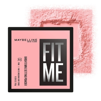 MAYBELLINE NEW YORK - Maybelline Fit Me Mattifying Setting Powder 10g .#02 Pink