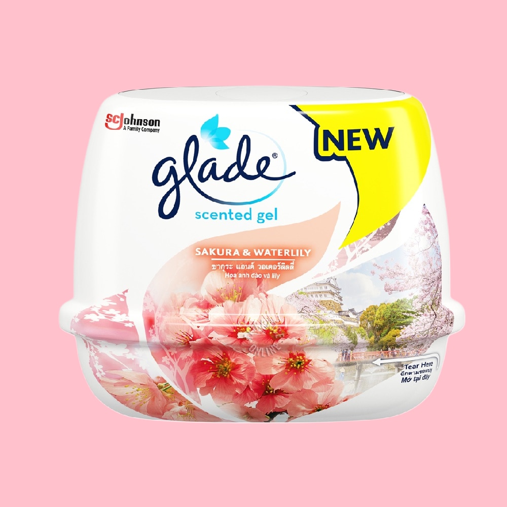 Sáp Thơm Glade Hương Hoa Anh Đào Và Hoa Súng 180g