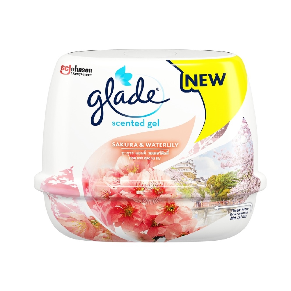 Sáp Thơm Glade Hương Hoa Anh Đào Và Hoa Súng 180g