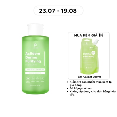 ACTIDEM - Nước Tẩy Trang Actidem Dành Cho Da Dầu và Mụn Derma Purifying Cleansing Water 500ml image